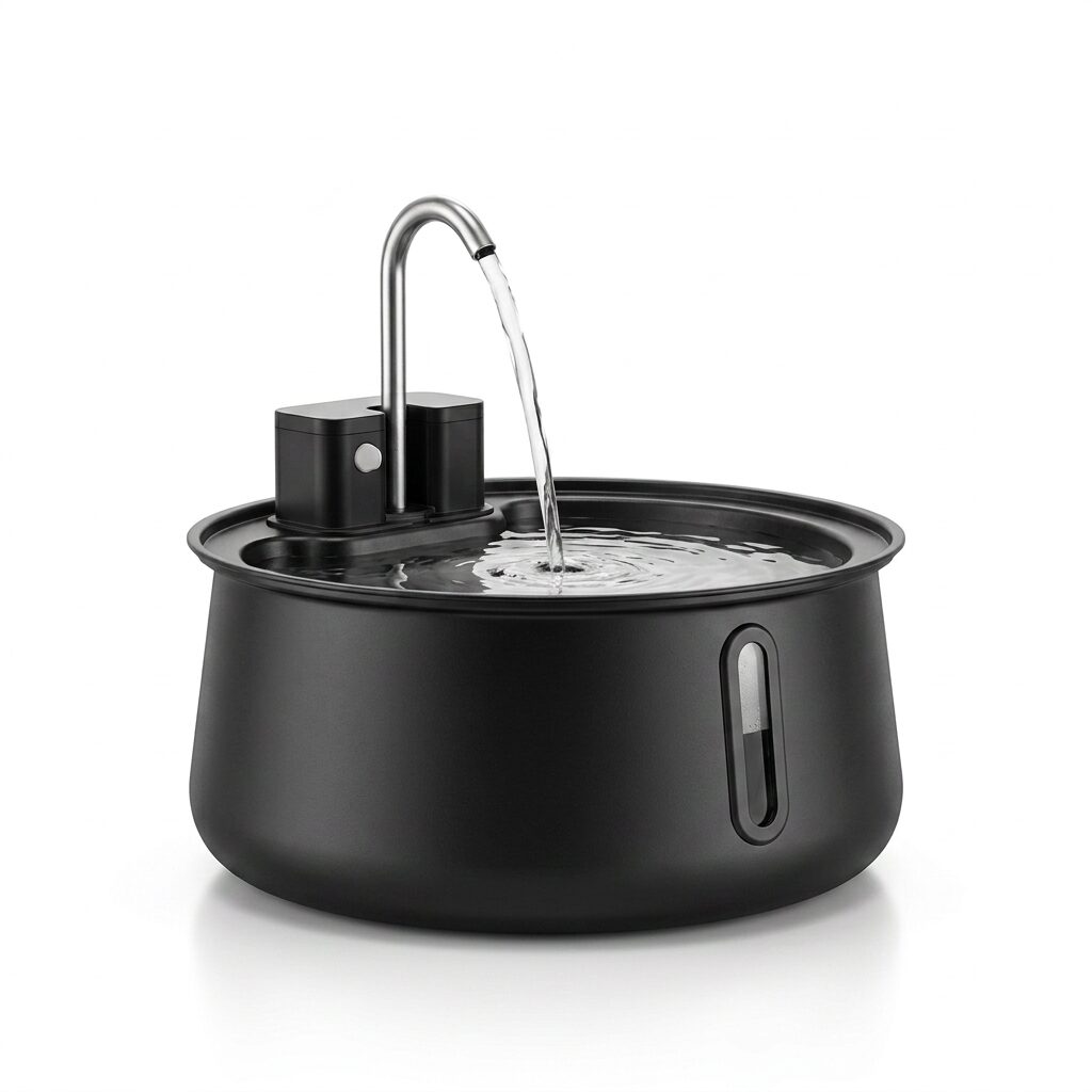 Stainless Steel Cat Water Fountain – Wireless Pet Drinking Fountain