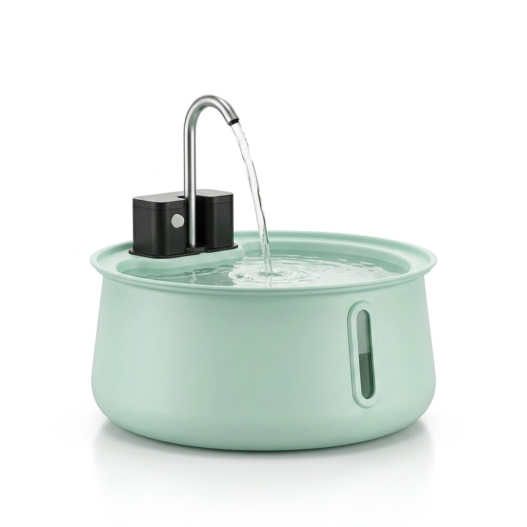 Stainless Steel Cat Water Fountain – Wireless Pet Drinking Fountain