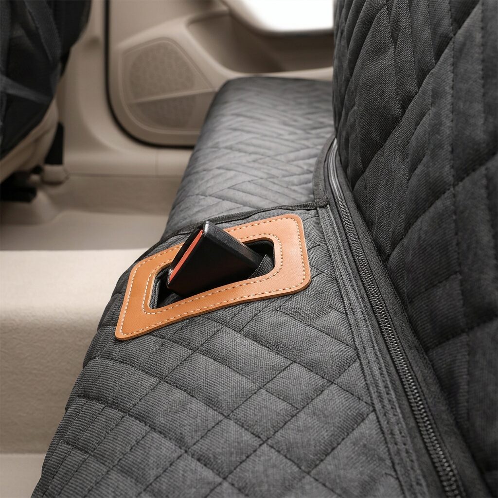 Waterproof Dog Car Seat Cover Hammock – Nonslip Back Seat Protector with Side Flaps for Cars, SUVs and 4WDs