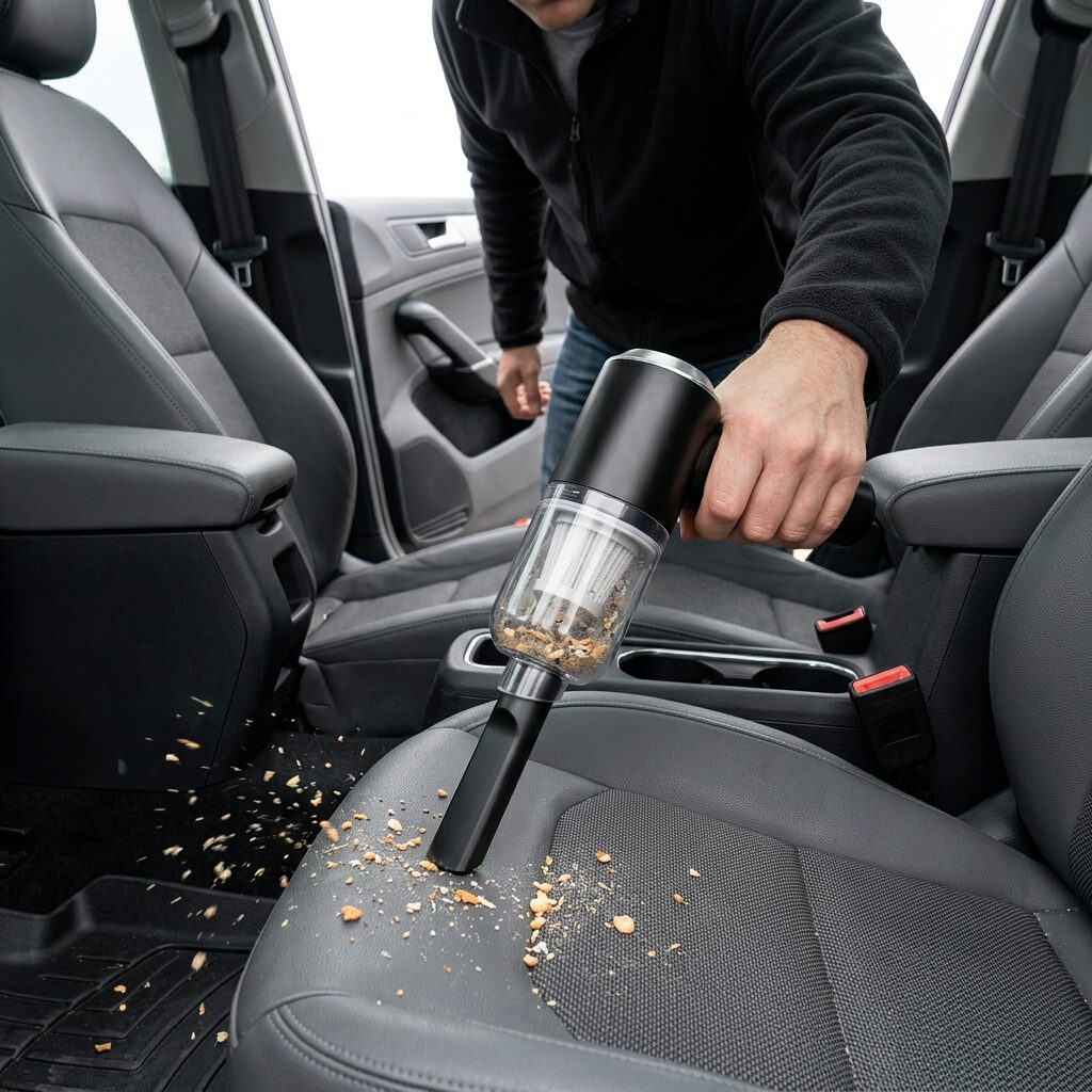 Cordless Handheld Car Vacuum Cleaner and Air Blaster - Powerful Rechargeable Mini Vacuum for Car Detailing