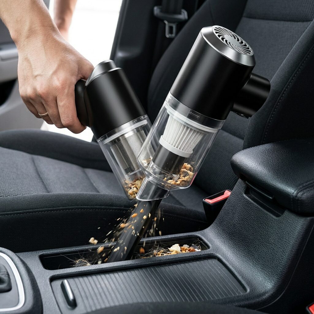Cordless Handheld Car Vacuum Cleaner and Air Blaster - Powerful Rechargeable Mini Vacuum for Car Detailing