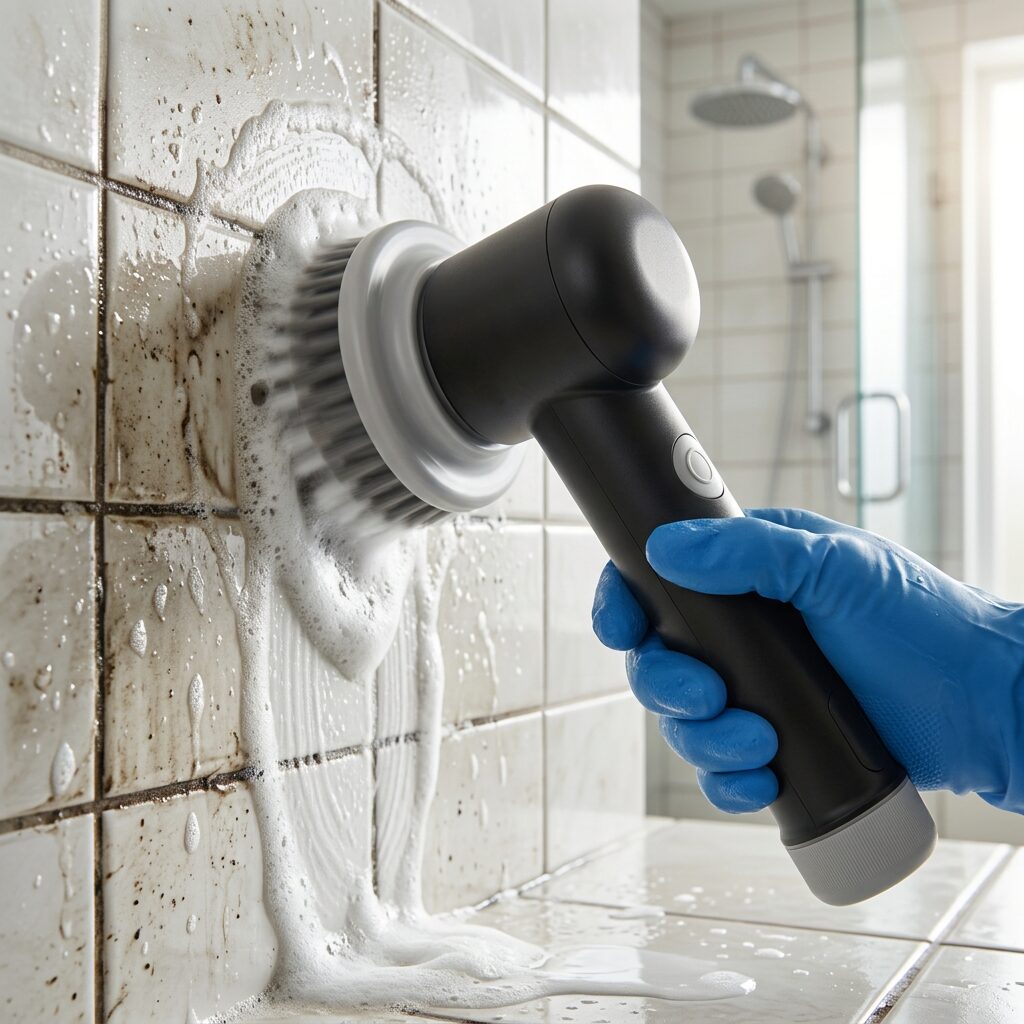Cordless Electric Spin Scrubber - Rechargeable Power Cleaning Brush for Bathroom, Tile, Grout and Kitchen