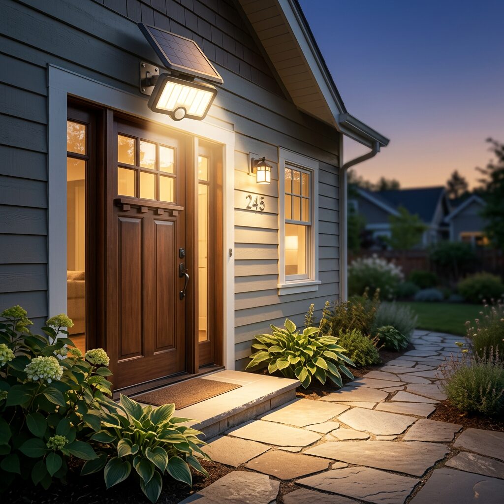 Solar Motion Sensor Light - Bright Outdoor Security Wall Light, Wireless and Weatherproof