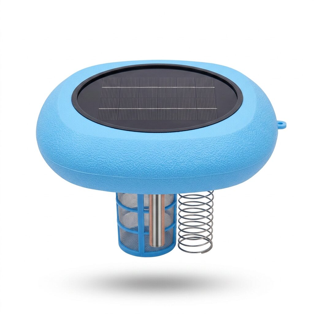 Solar Pool Ionizer - Chemical-Free Solar Powered Pool Purifier that Reduces Chlorine for Above Ground and In-Ground Pools