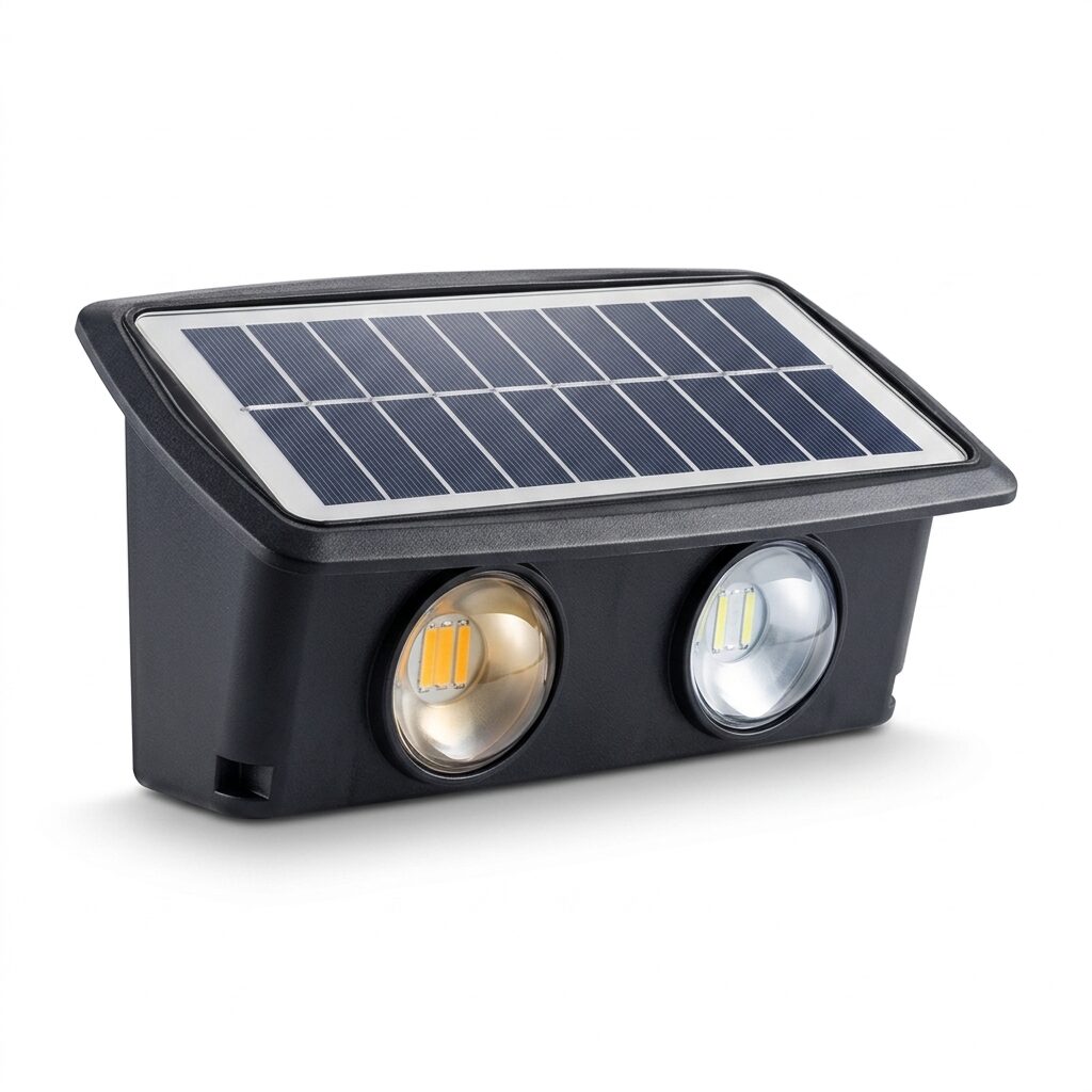 Solar Wall Lights 4 Pack - Bright Wireless Outdoor LED Solar Lights for Fence, Garden, Patio and House Wall