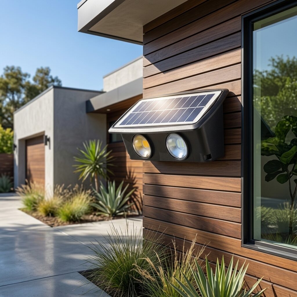 Solar Wall Lights 4 Pack - Bright Wireless Outdoor LED Solar Lights for Fence, Garden, Patio and House Wall