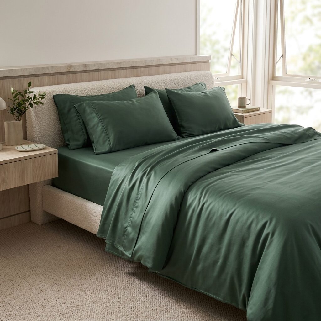 Cooling Bamboo Bed Sheet Set - Silky Soft Breathable Bamboo Sheets with Fitted Sheet, Flat Sheet and Pillowcases
