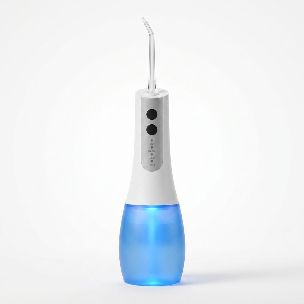 Cordless Water Flosser - Portable Rechargeable Oral Irrigator for Teeth and Braces, 4 Cleaning Modes with Multiple Tips, Waterproof Dental Flosser