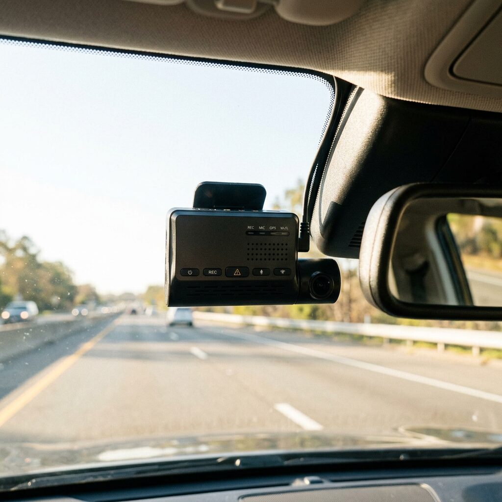 4K Dash Cam - Front Car Dash Camera with WiFi, GPS and Night Vision, Loop Recording Windscreen Dashcam with Parking Mode