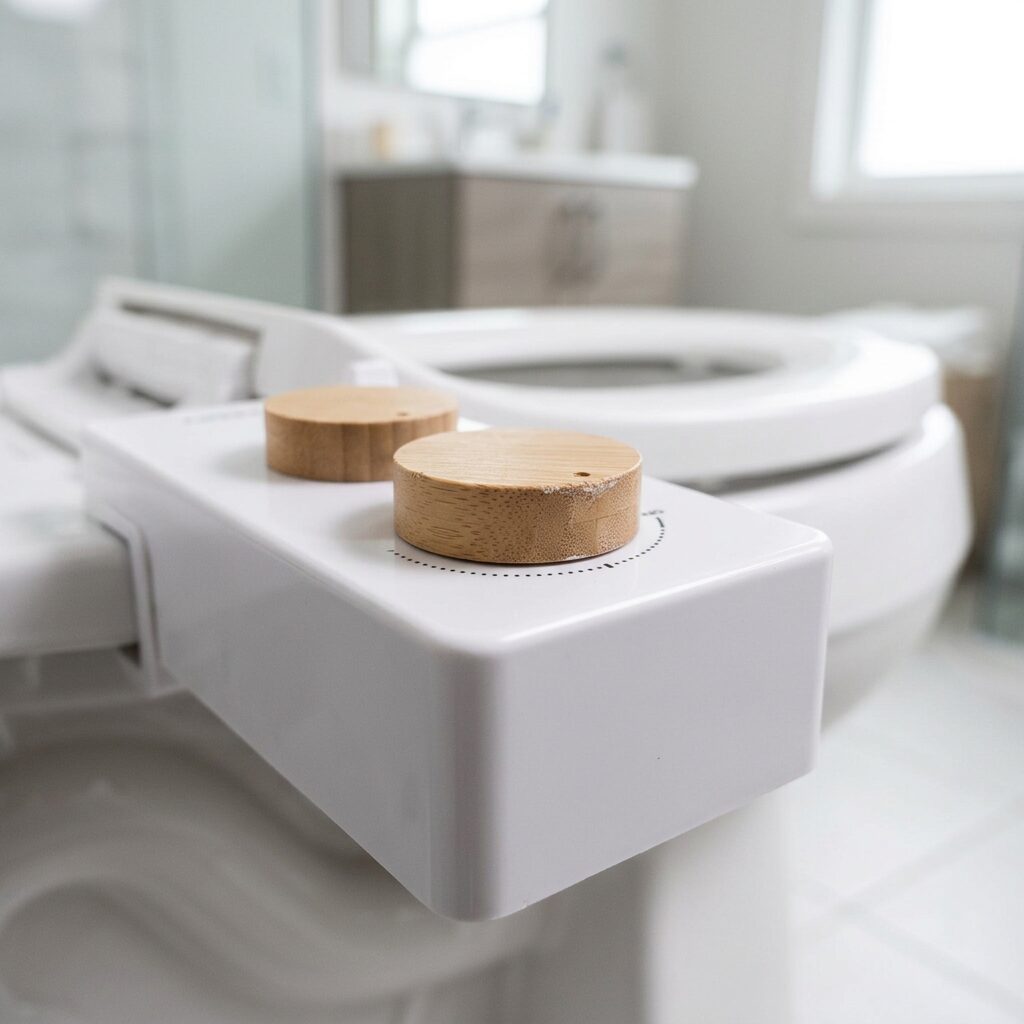 Bidet Attachment - Non Electric Bidet Toilet Seat Attachment with Adjustable Warm and Cool Water Spray, Self Cleaning Nozzle