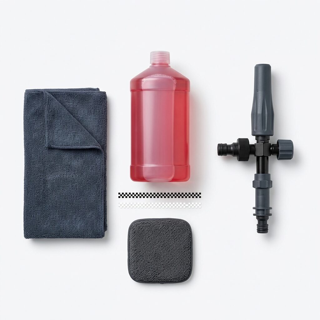 Foam Cannon Car Wash Kit - Pressure Washer Snow Foam Gun with Wash Pad and Microfibre Towel for Car Detailing