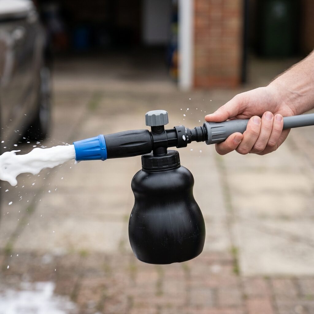 Foam Cannon Car Wash Kit - Pressure Washer Snow Foam Gun with Wash Pad and Microfibre Towel for Car Detailing