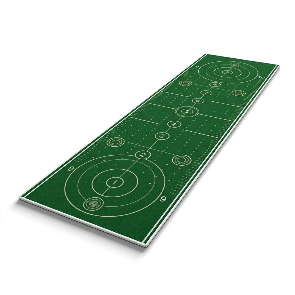 Golf Putting Mat - Indoor Putting Green with Alignment Lines and Distance Markings for Home and Office Practice