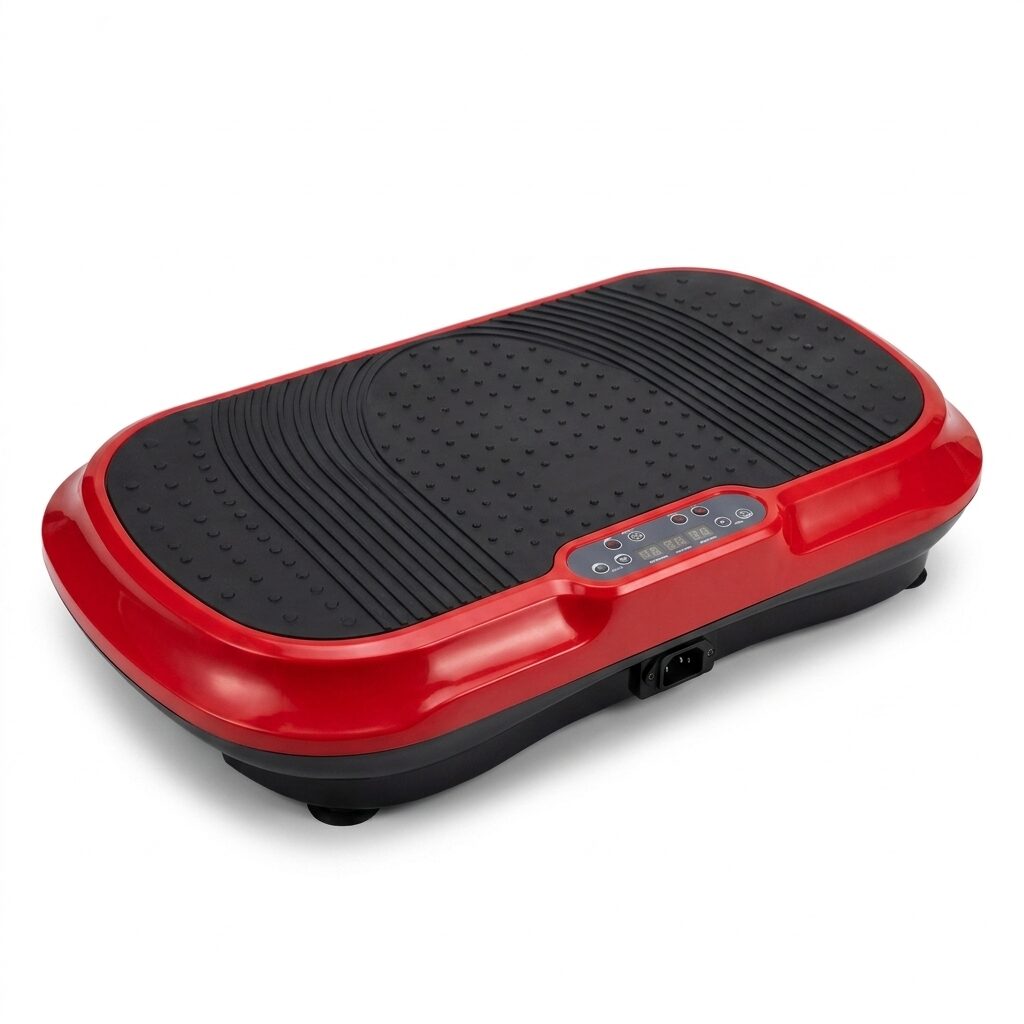 Vibration Plate Exercise Machine - Whole Body Oscillating Vibration Platform with Resistance Bands and Remote for Home Fitness and Recovery
