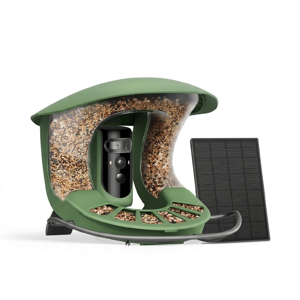 Smart Bird Feeder with Camera - WiFi Bird Feeder Camera with AI Bird Identification and Solar Panel for Backyard Bird Watching