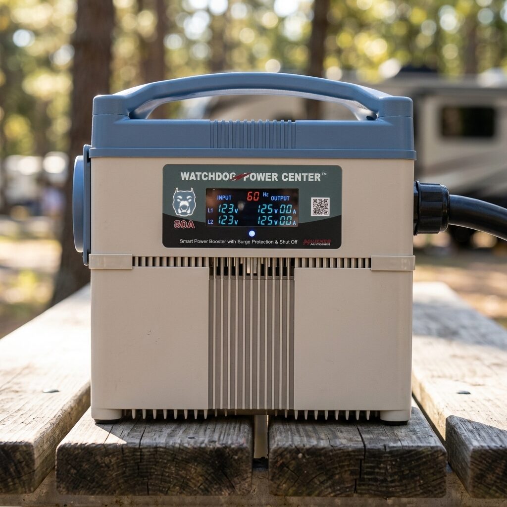 RV Surge Protector - 50 Amp Electrical Management System with Display for Caravan Motorhome and Camper Power Protection