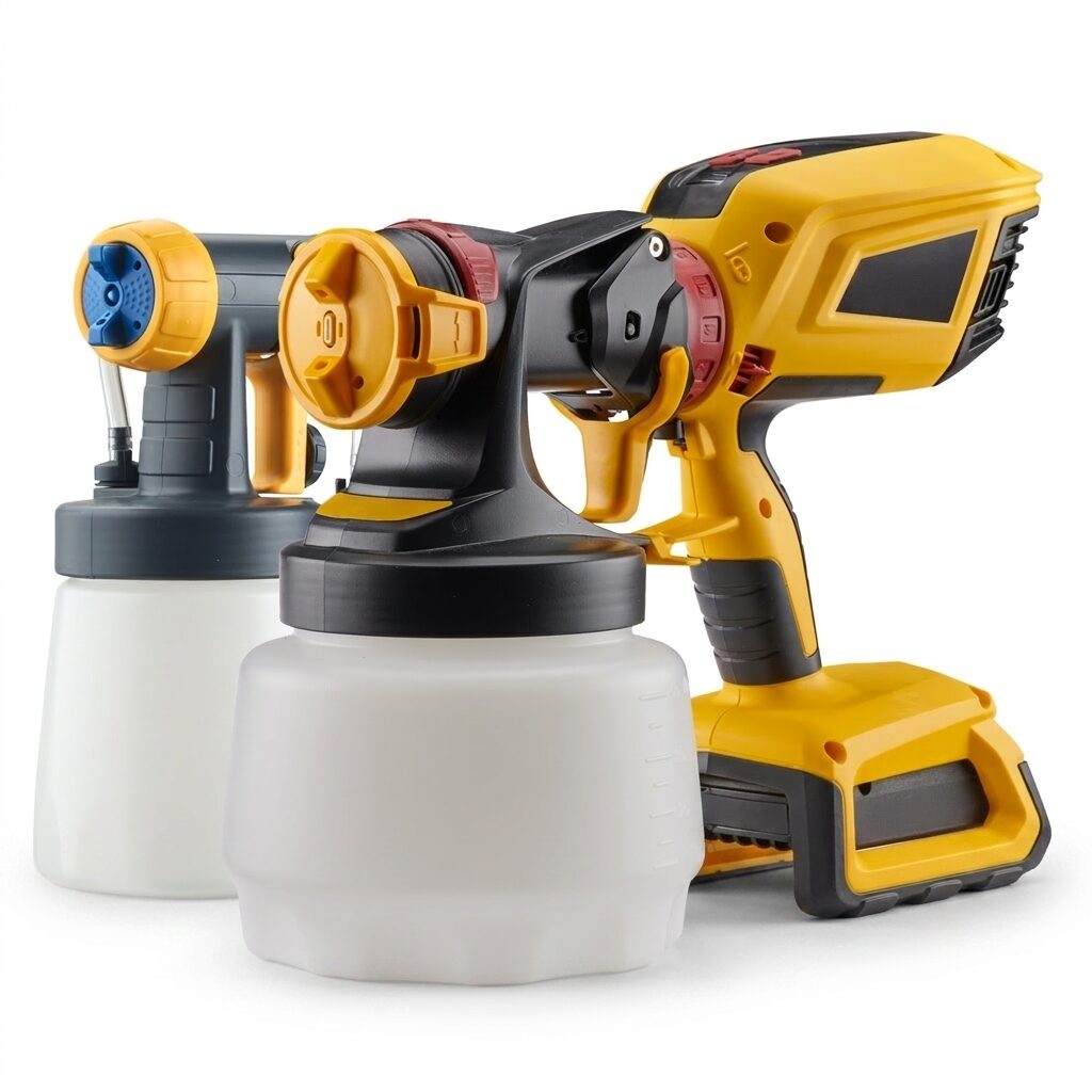Cordless Paint Sprayer - Handheld Battery HVLP Spray Gun for Fences Furniture Walls and Home DIY Painting Projects