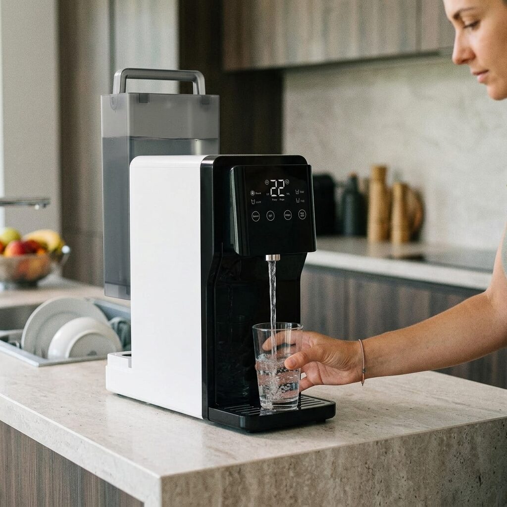Countertop Reverse Osmosis Water Filter - Installation Free RO Water Dispenser with Display for Clean Drinking Water at Home