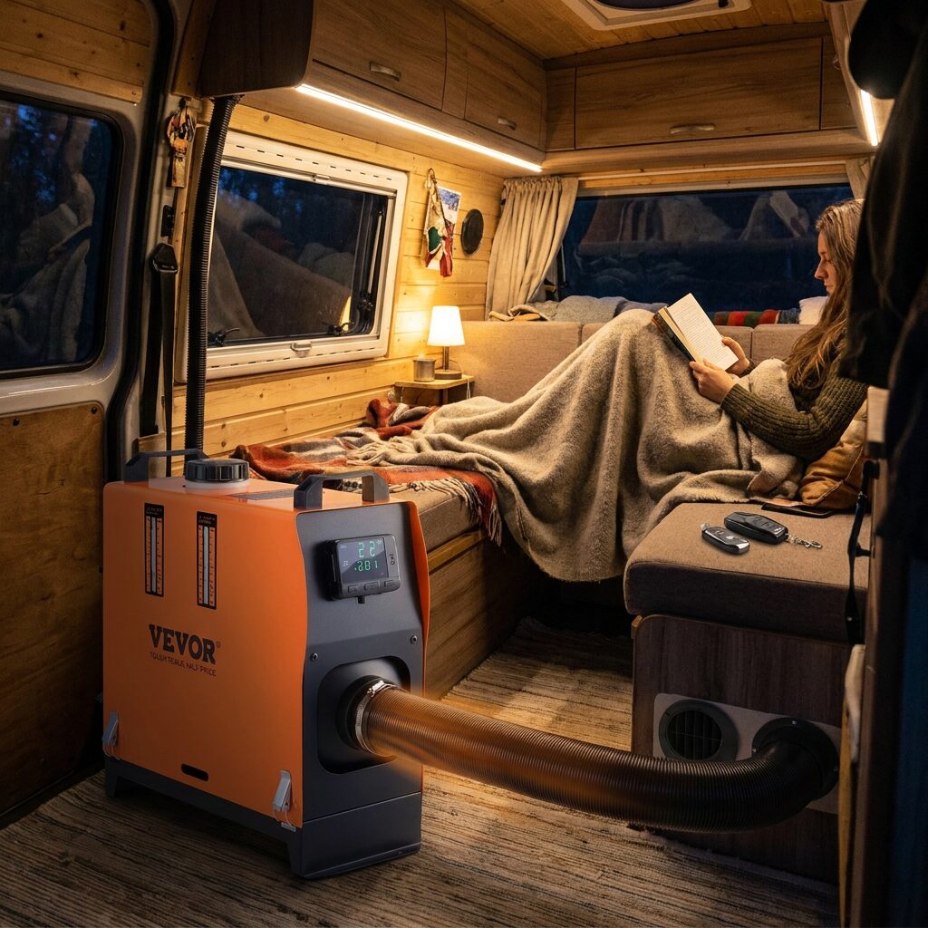 Diesel Air Parking Heater - 12V 5kW All in One Portable Diesel Heater with Remote and LCD for Camper Van RV and Boat