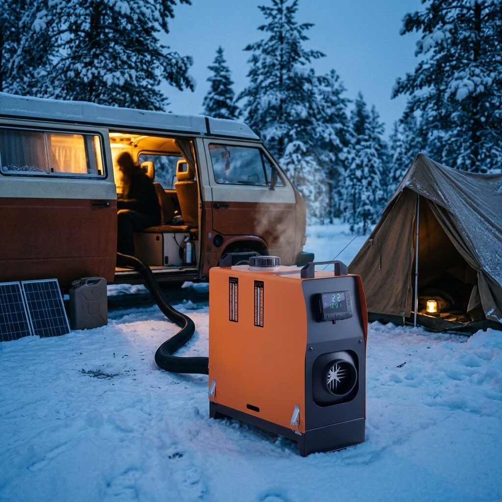 Diesel Air Parking Heater - 12V 5kW All in One Portable Diesel Heater with Remote and LCD for Camper Van RV and Boat
