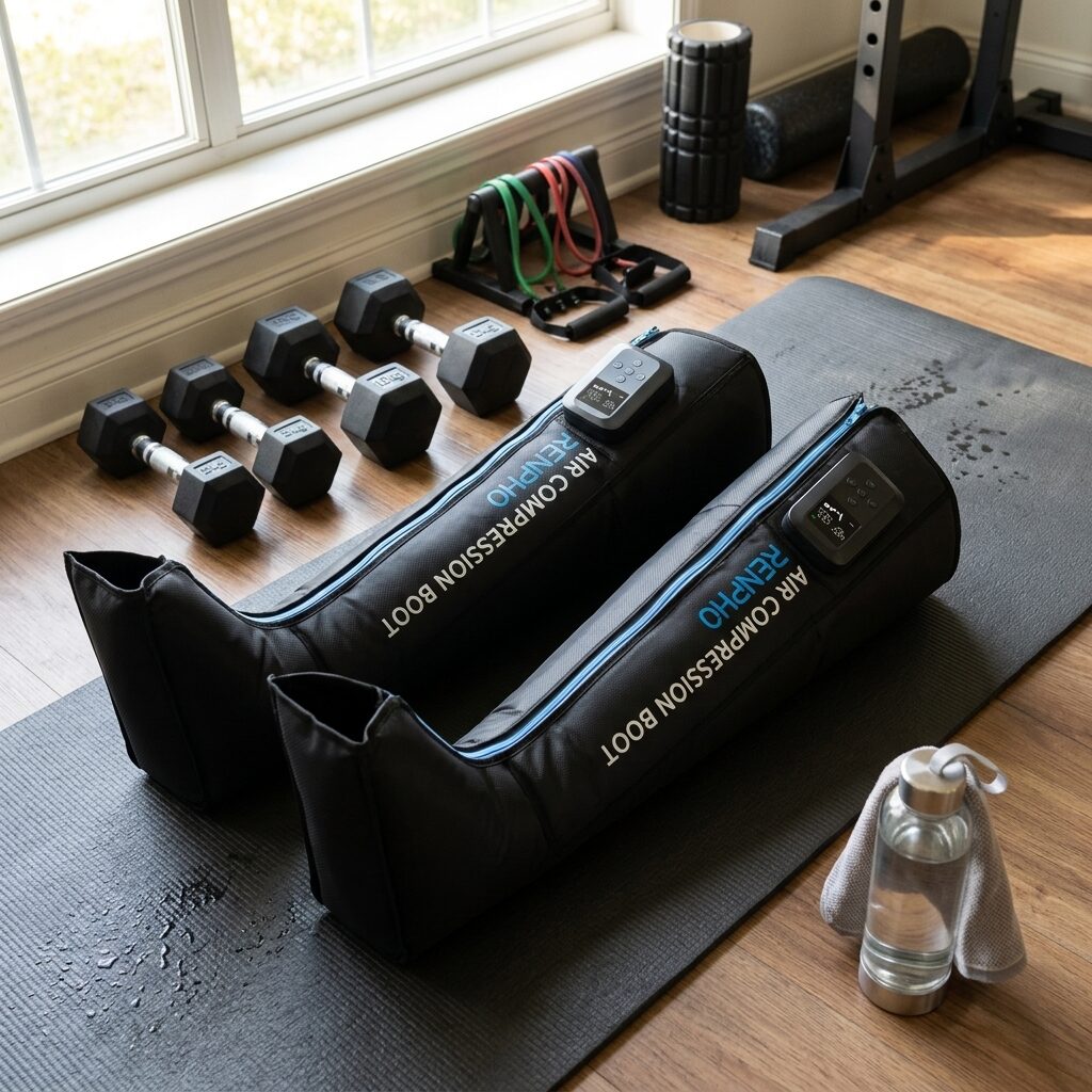 Leg Compression Massager - Air Compression Recovery Boots with Heat for Circulation Muscle Recovery and Tired Legs