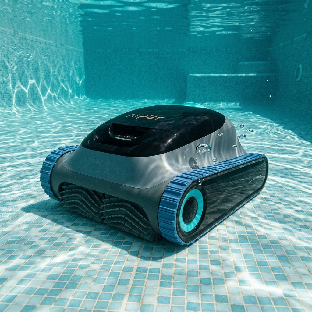 Cordless Robotic Pool Cleaner - Smart Wall Climbing Pool Vacuum Robot with Dual Motors for In Ground and Above Ground Pools
