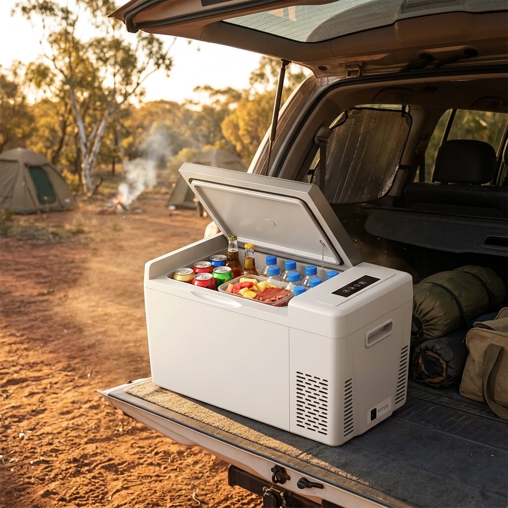 Portable Camping Fridge Freezer - 12V Compressor Car Fridge for Camping Caravan and 4WD Road Trips