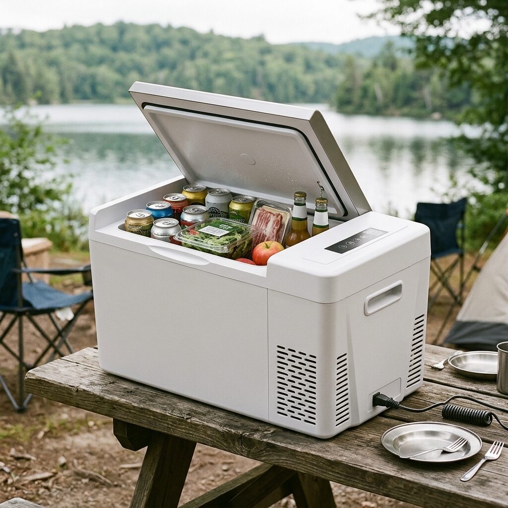 Portable Camping Fridge Freezer - 12V Compressor Car Fridge for Camping Caravan and 4WD Road Trips