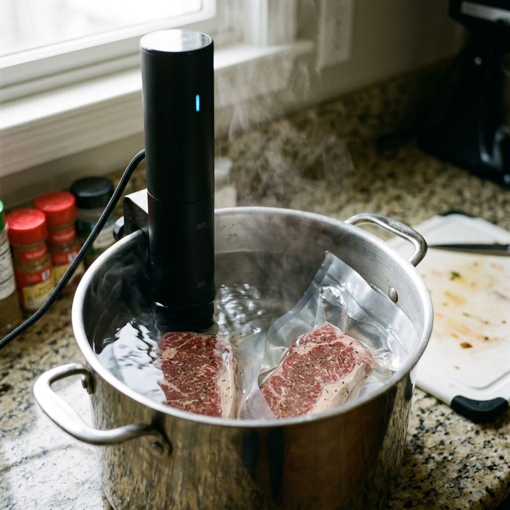 Sous Vide Immersion Circulator - Precision Cooker with WiFi App Control and Quiet Pump for Restaurant Quality Steak at Home