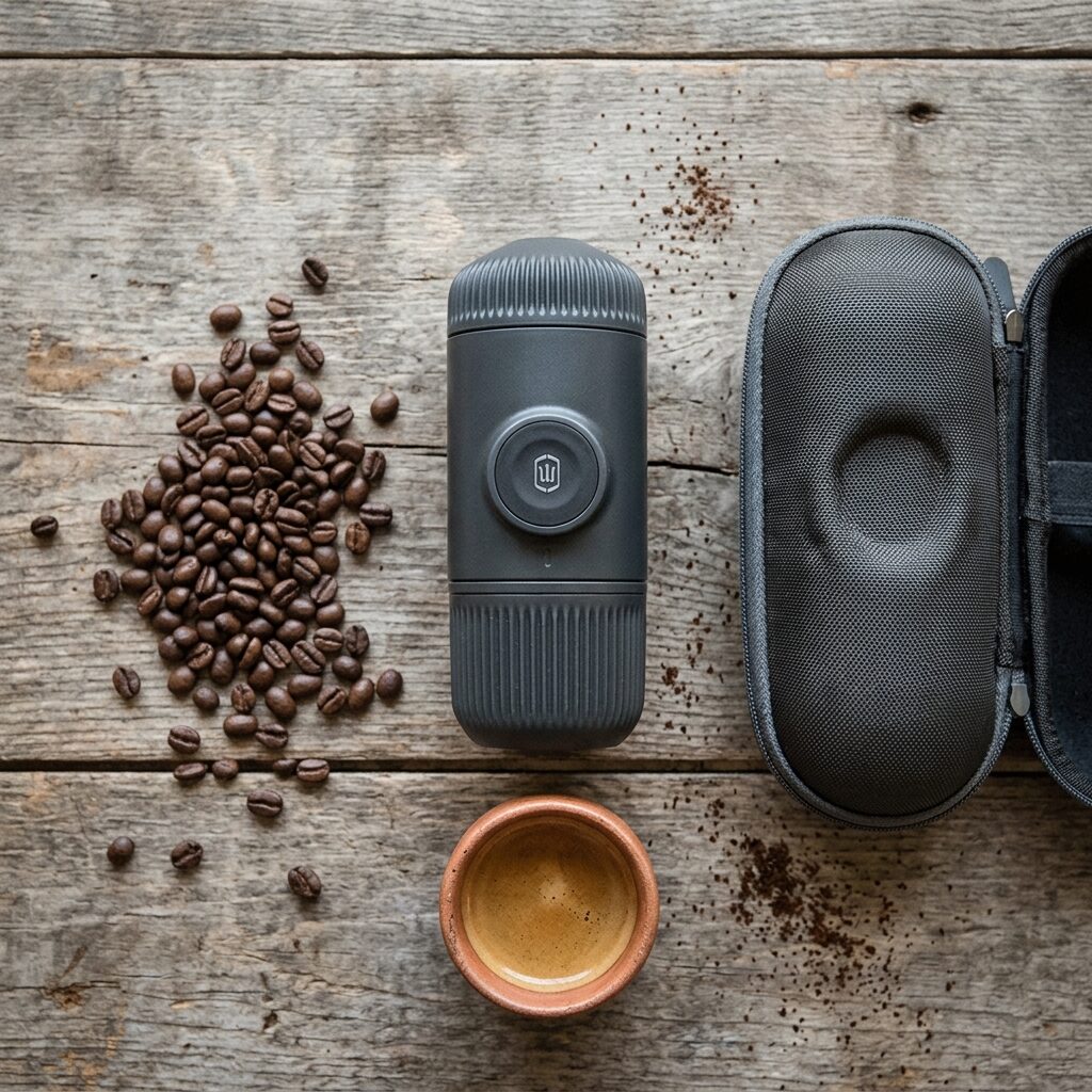 Portable Espresso Maker - Hand Powered Travel Espresso Machine for Camping and Office with Rich Crema No Electricity