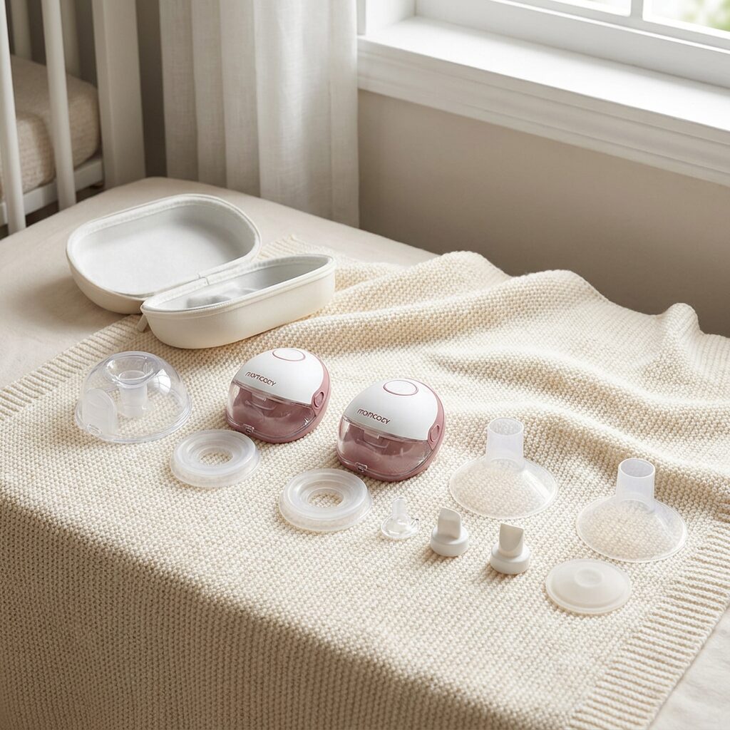 Wearable Breast Pump - Hands Free Electric Double Breast Pump with Quiet Motor and App for Discreet In Bra Pumping