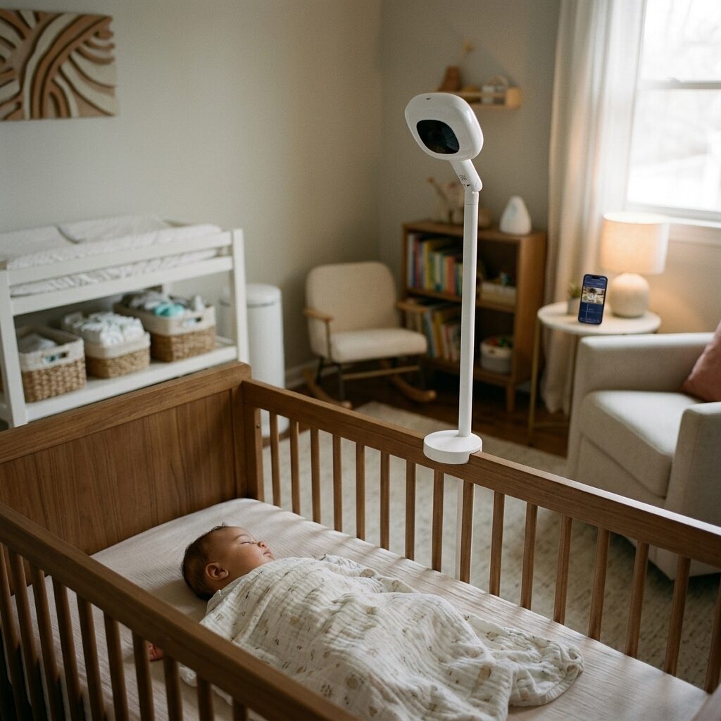 Smart Baby Monitor Camera - WiFi Video Baby Monitor with App Night Vision Two Way Audio and Breathing Sleep Tracking