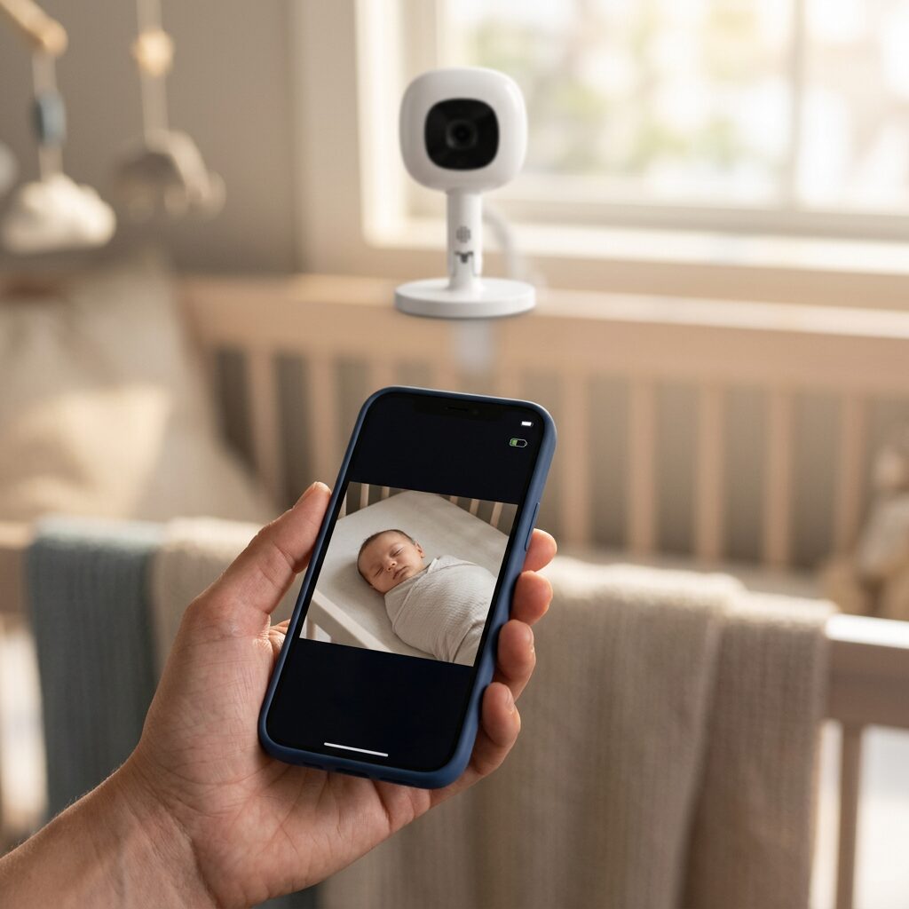 Smart Baby Monitor Camera - WiFi Video Baby Monitor with App Night Vision Two Way Audio and Breathing Sleep Tracking