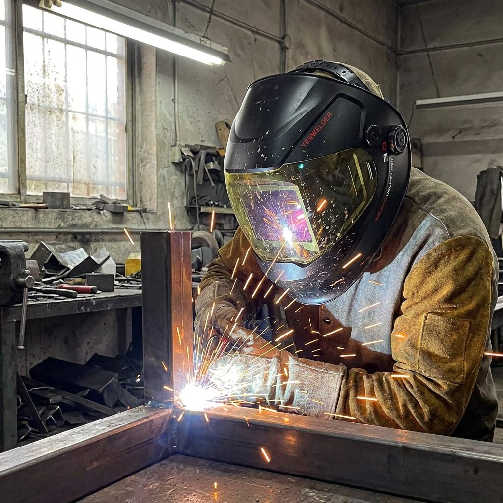 Auto Darkening Welding Helmet - True Color Large View Solar Welding Mask with Grind Mode for MIG TIG and Arc Welding
