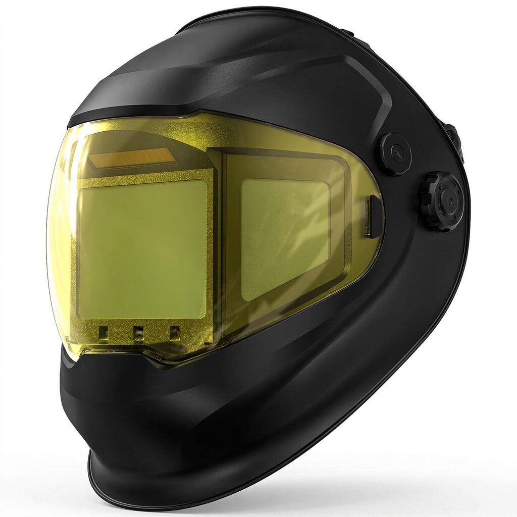 Auto Darkening Welding Helmet - True Color Large View Solar Welding Mask with Grind Mode for MIG TIG and Arc Welding