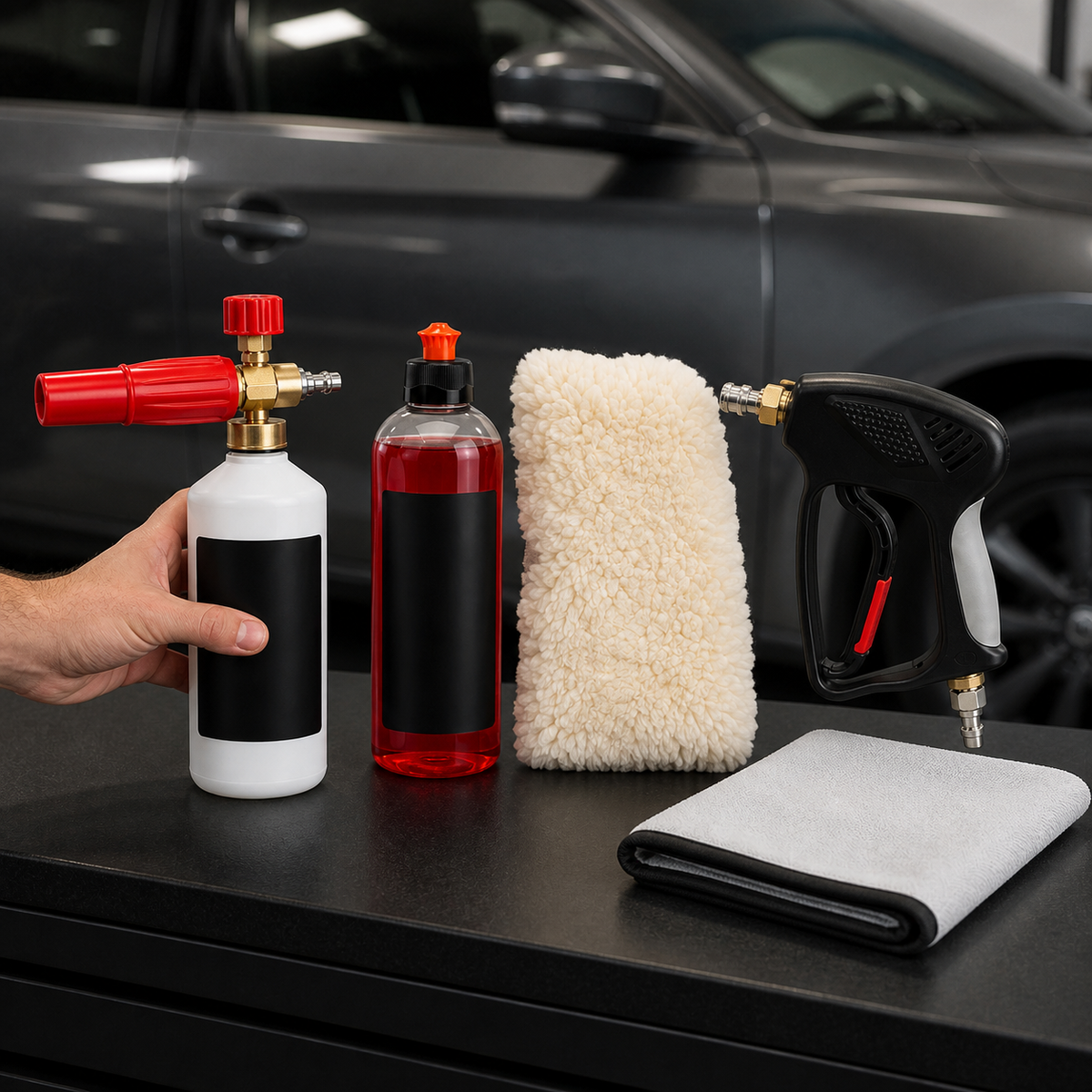 Foam Cannon Car Wash Kit car detailing setup