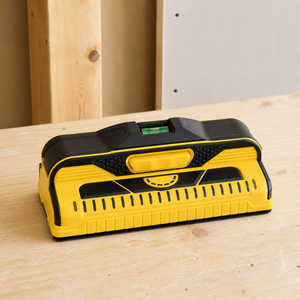 Stud finder wall scanner on a renovation workbench